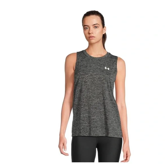 Under Armour Women's Charcoal Muscle Tee - Picture 3 of 3